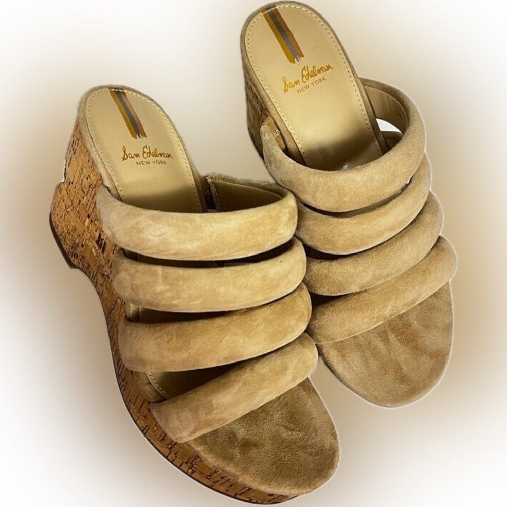 Sam Edelman Yuki Suede Espadrille Wedge Sandals